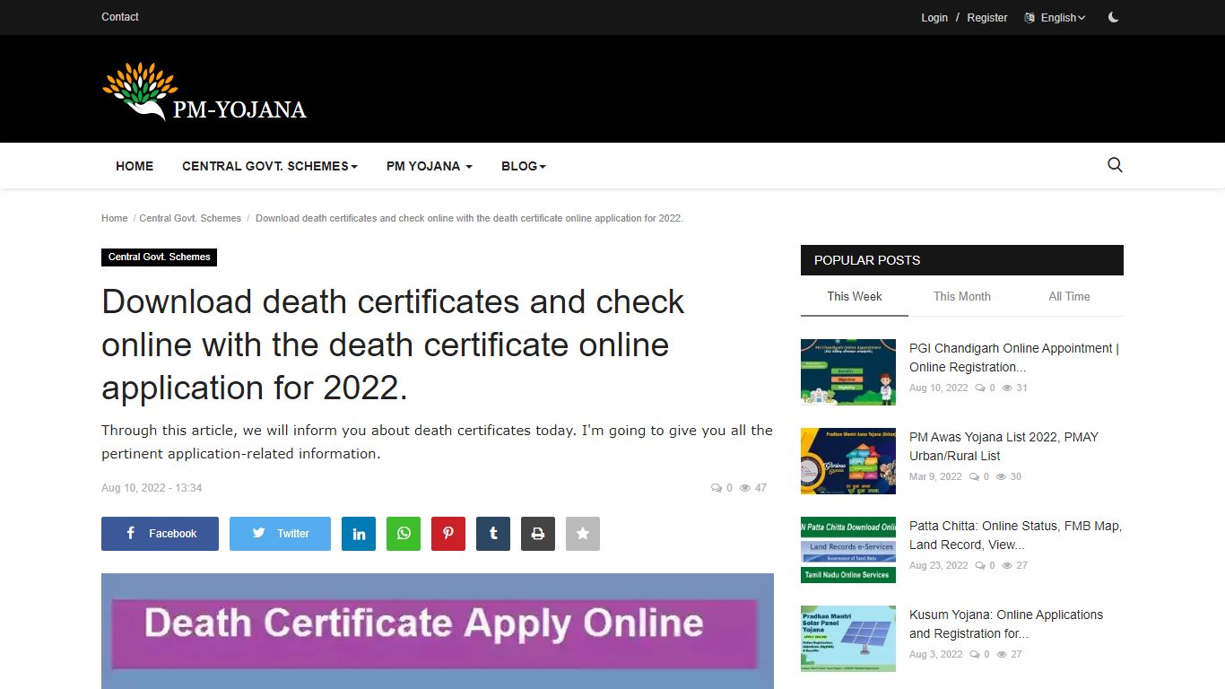 Download death certificates and check online with the death certificate ...